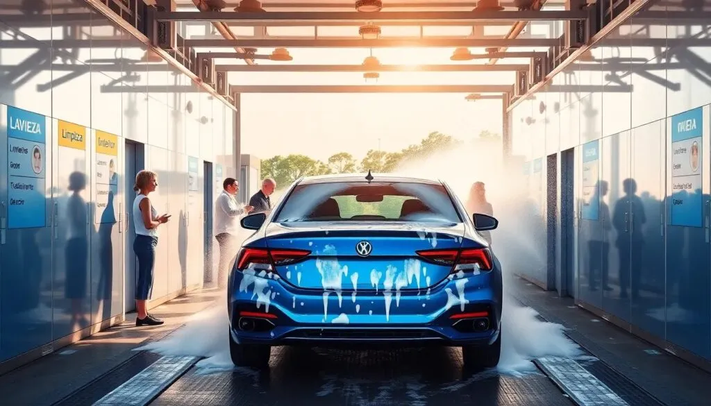 consejos para lavar el coche en un lavadero automatico Servicio de limpieza de automoviles