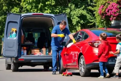 que servicios ofrece un lavadero de coches movil Servicio de limpieza de automoviles