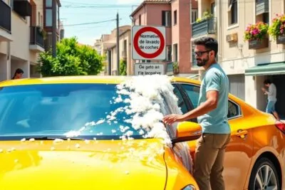 se puede lavar el coche en la calle que dice la normativa Servicio de limpieza de automoviles